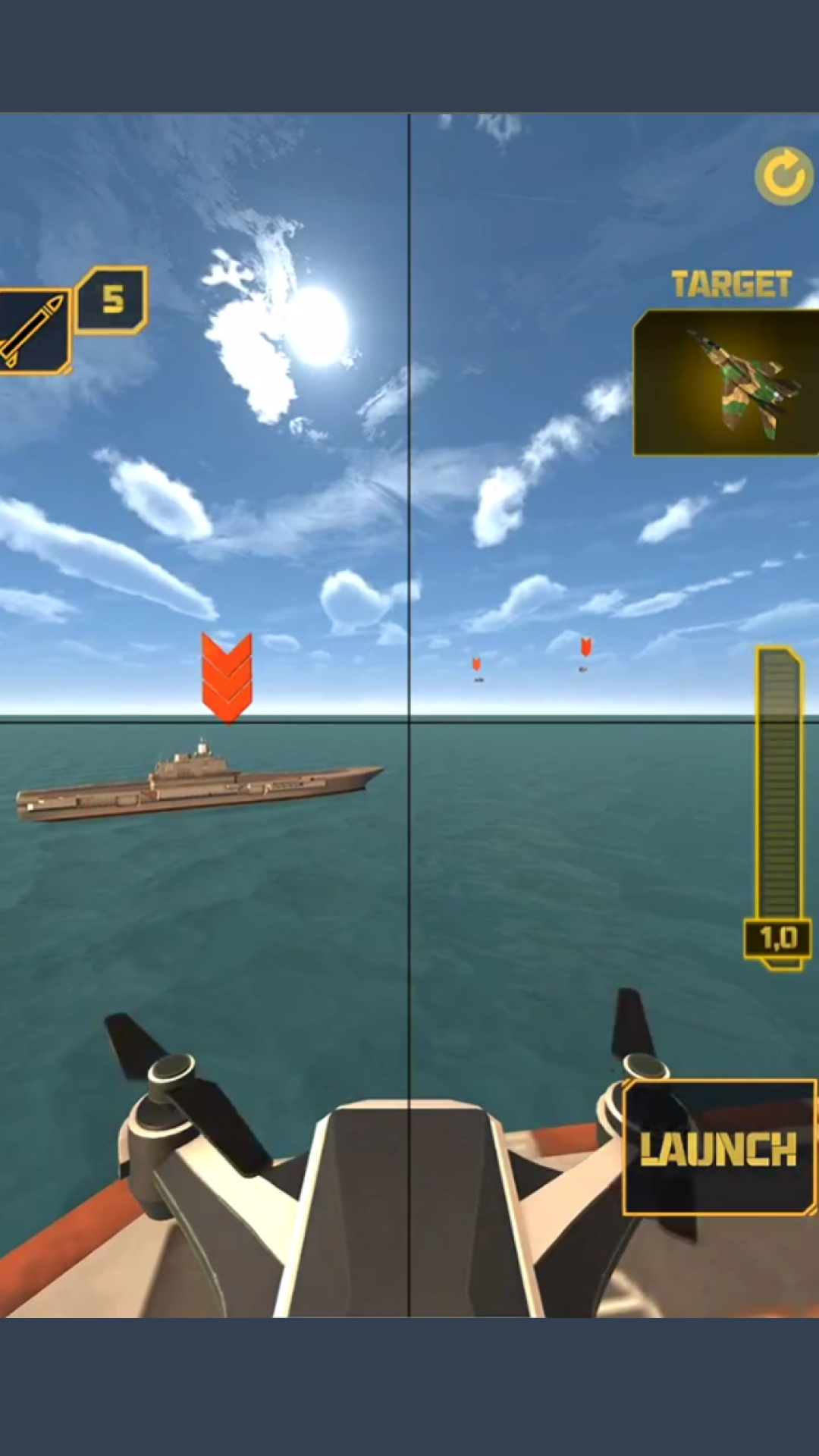 Point the missile at the enemy 게임 스크린샷