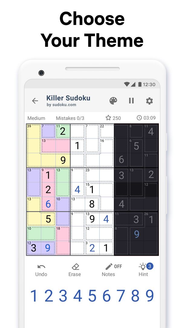 Screenshot of Killer Sudoku by Sudoku.com
