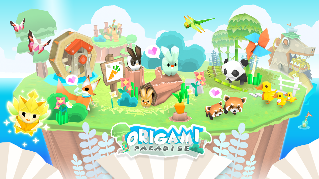 Screenshot of Origami Paradise: it's going to be a wonderful White Christmas! 
