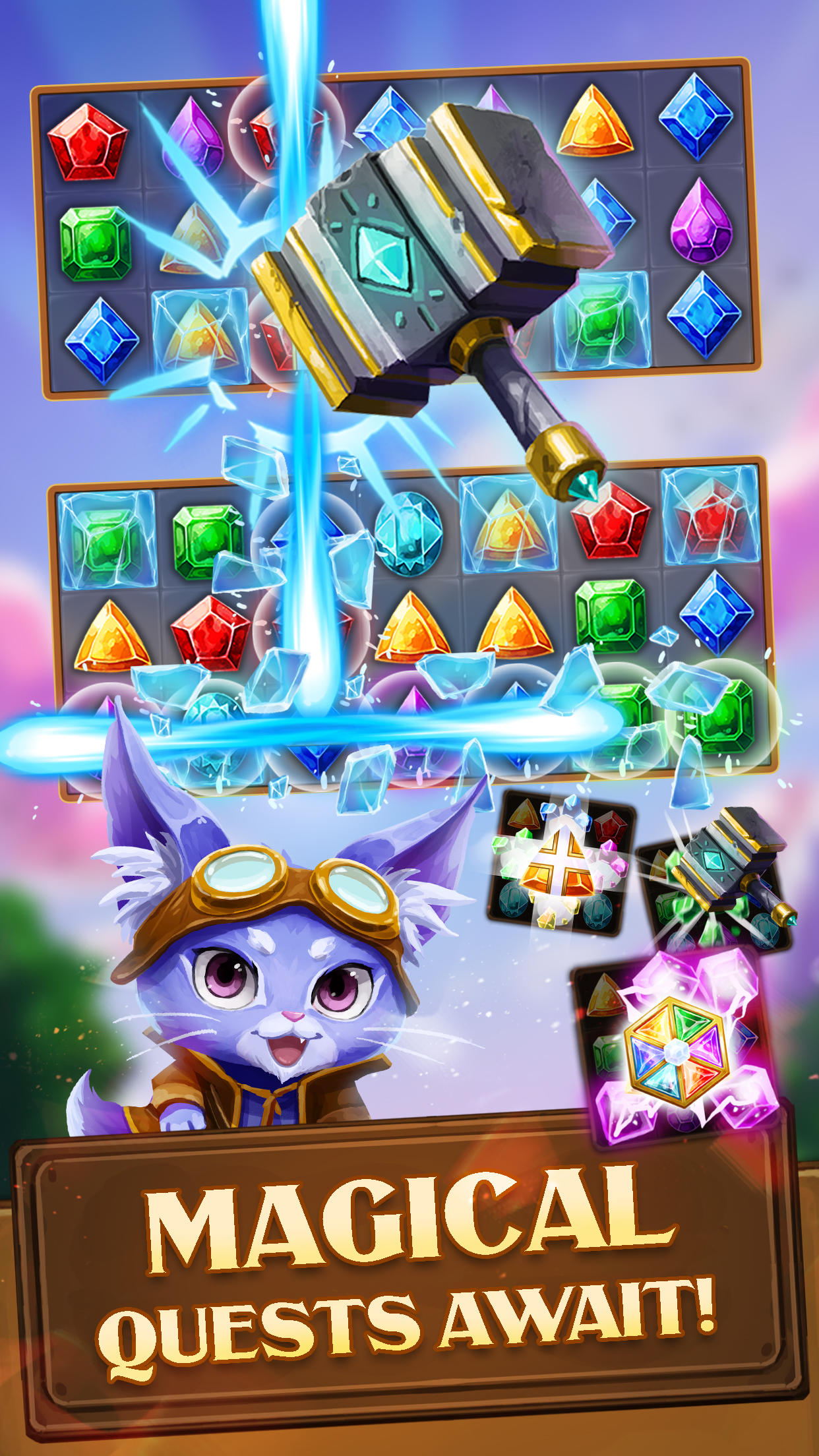 Fantasy Gems : Match 3 Puzzle Game Screenshot