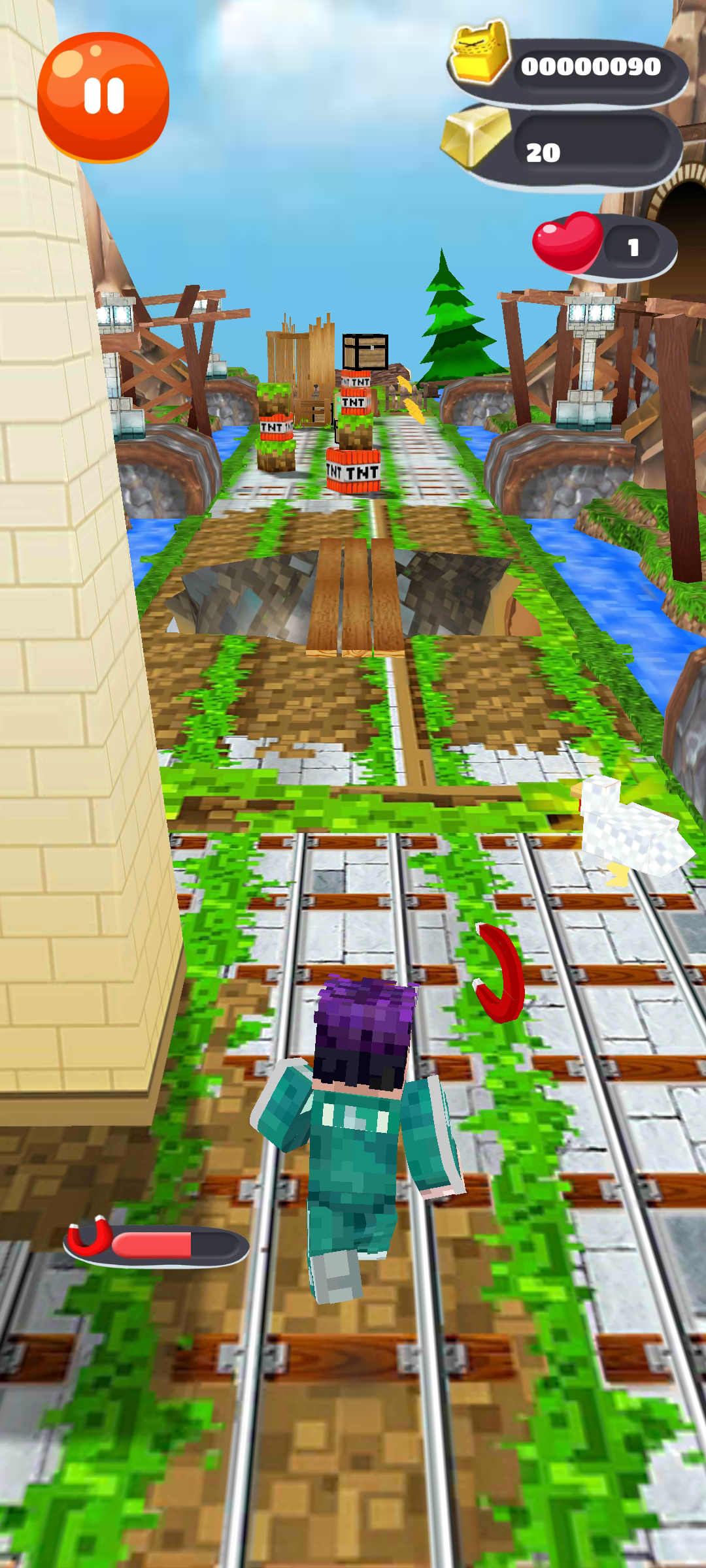 Thanos Craft: Survival Run Game Screenshot