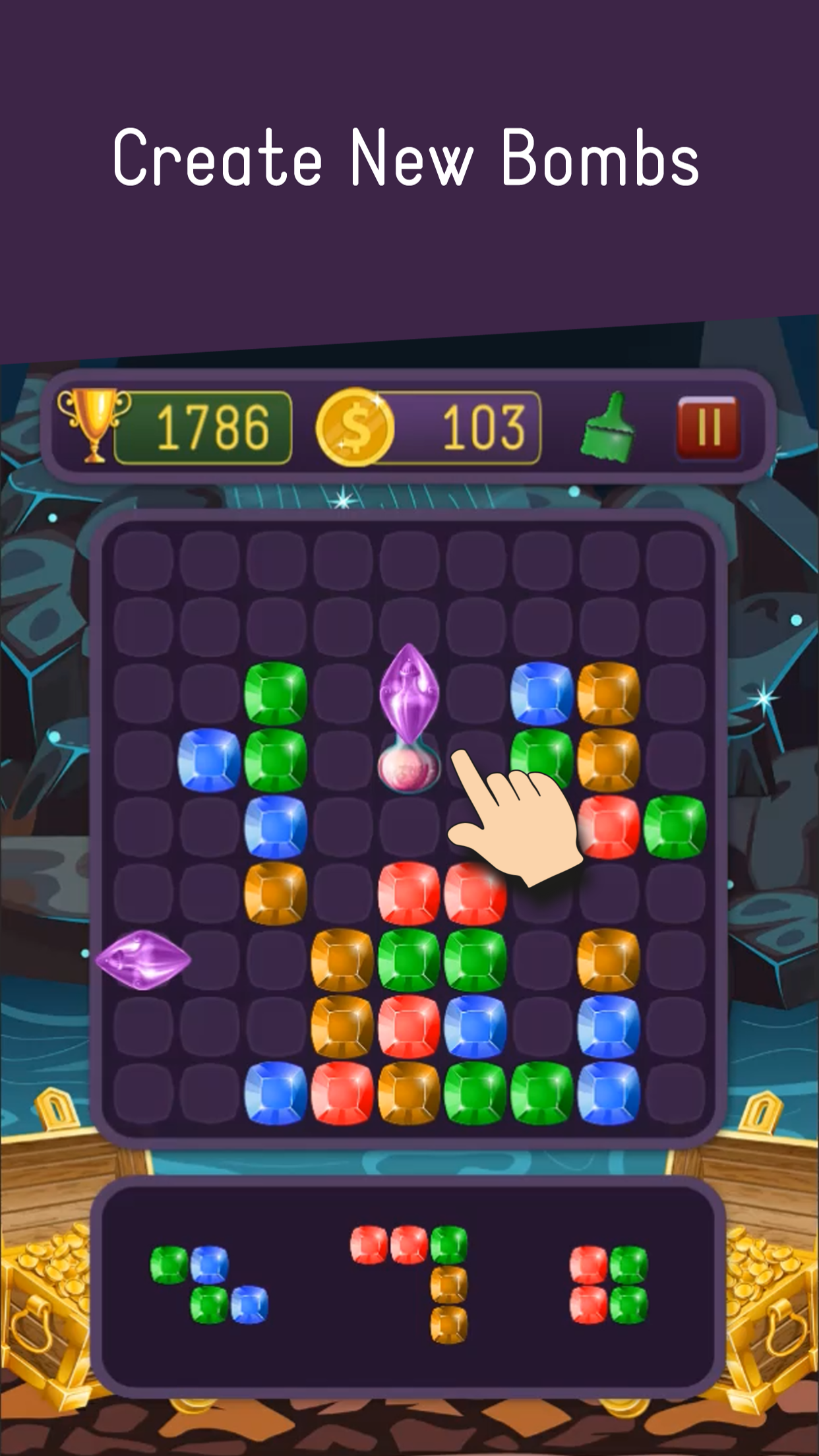 Gems Elixir- Free Colorful Block Puzzle Gem Game Game Screenshot