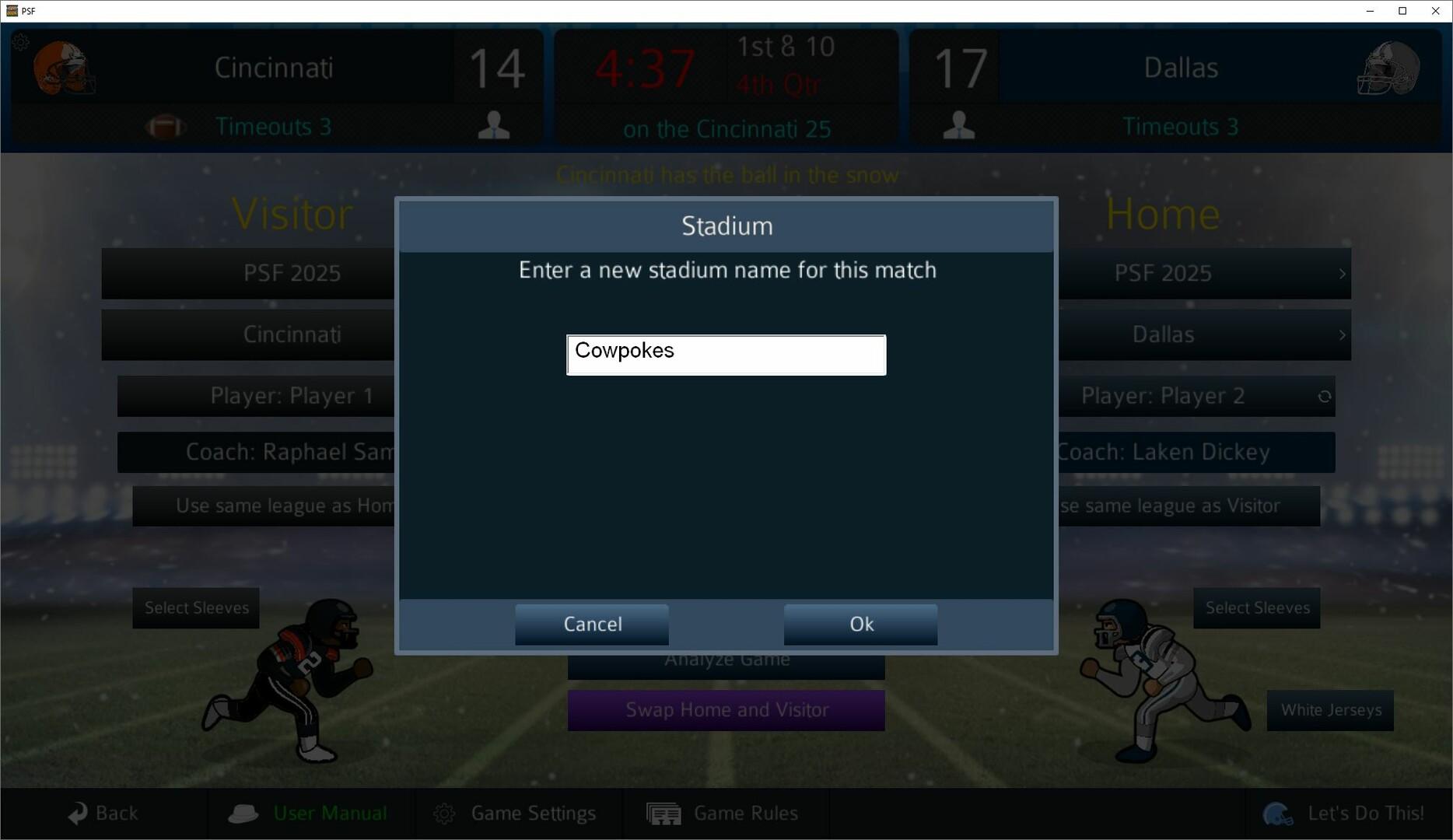 Pro Strategy Football 2025 Game Screenshot