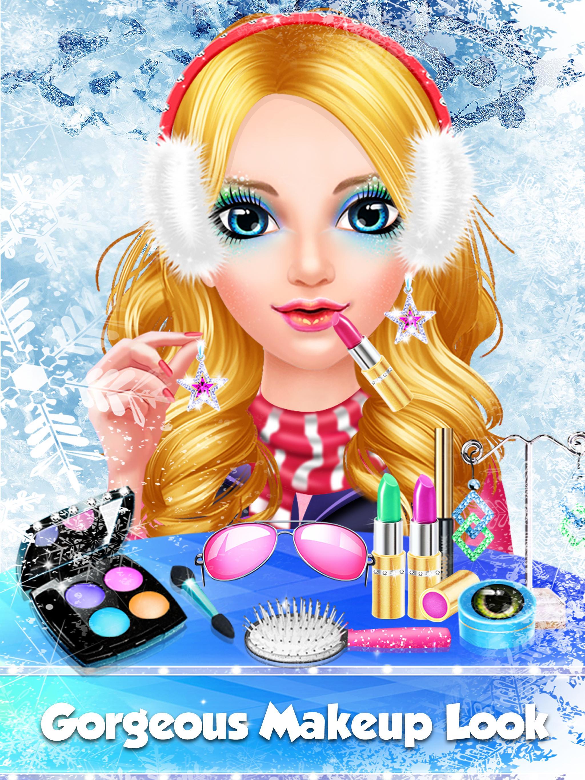 Glam Doll Chic North Pole Winter Salon Game Screenshot
