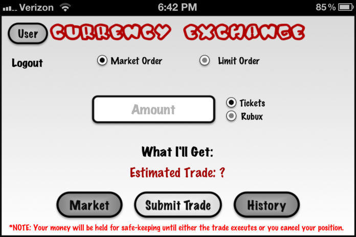 Currency Exchange for ROBLOXのキャプチャ