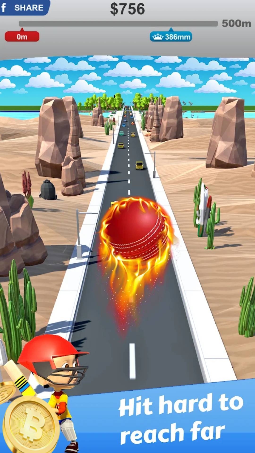 Perfect Cricket Shot Earn BTC Game Screenshot