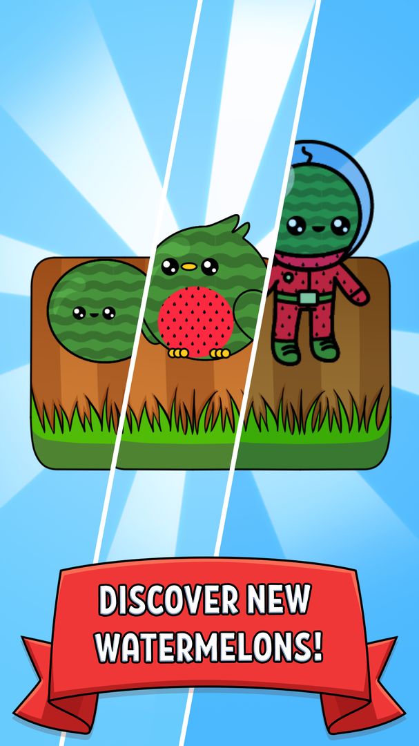 Merge Watermelon - Kawaii Idle Evolution Clicker遊戲截圖