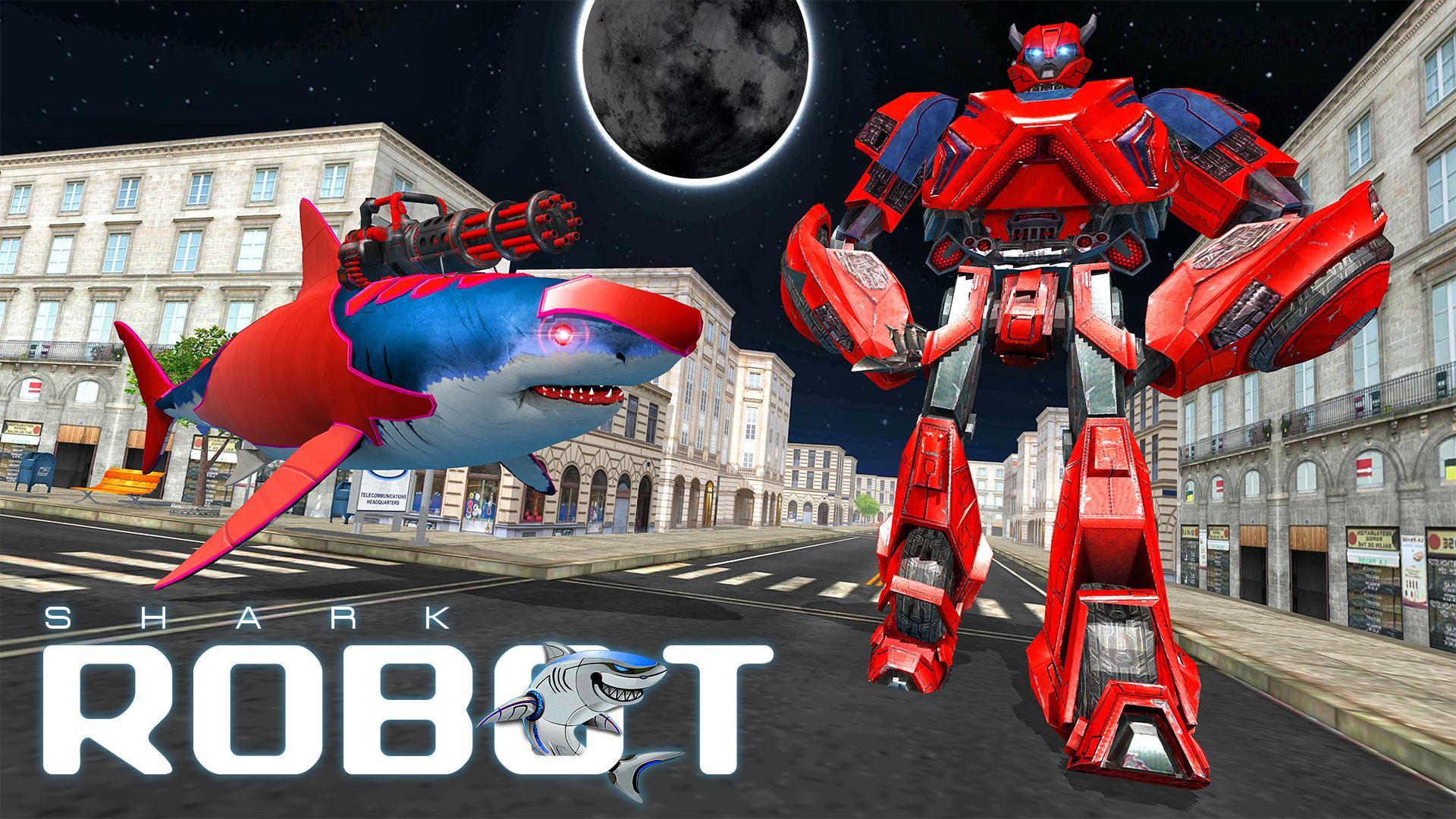 Captura de Tela do Jogo Swat Robot Shark Evolution Wars - Shark Tank Games