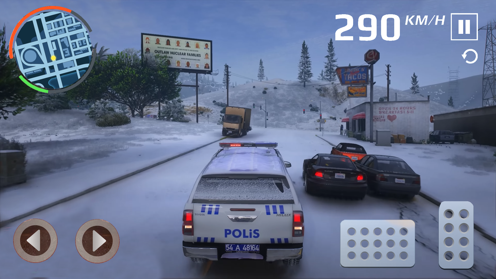 Police Snow City Simulation 3D ゲームのスクリーンショット