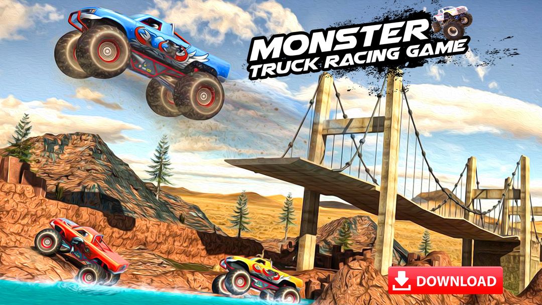 메가 트럭 경주- 괴물 트럭 레이싱 게임 게임 스크린 샷