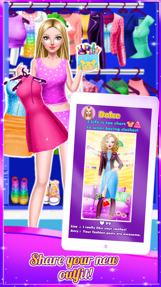 Internet Fashionista - Dress up Game ภาพหน้าจอเกม