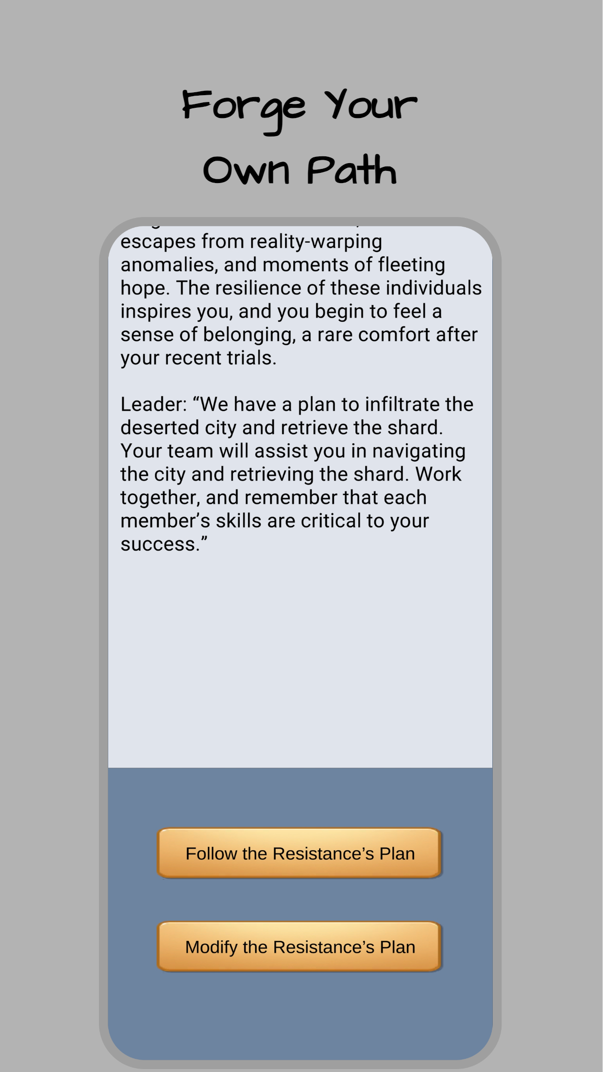 Fractal Fates - Text RPG Game Screenshot
