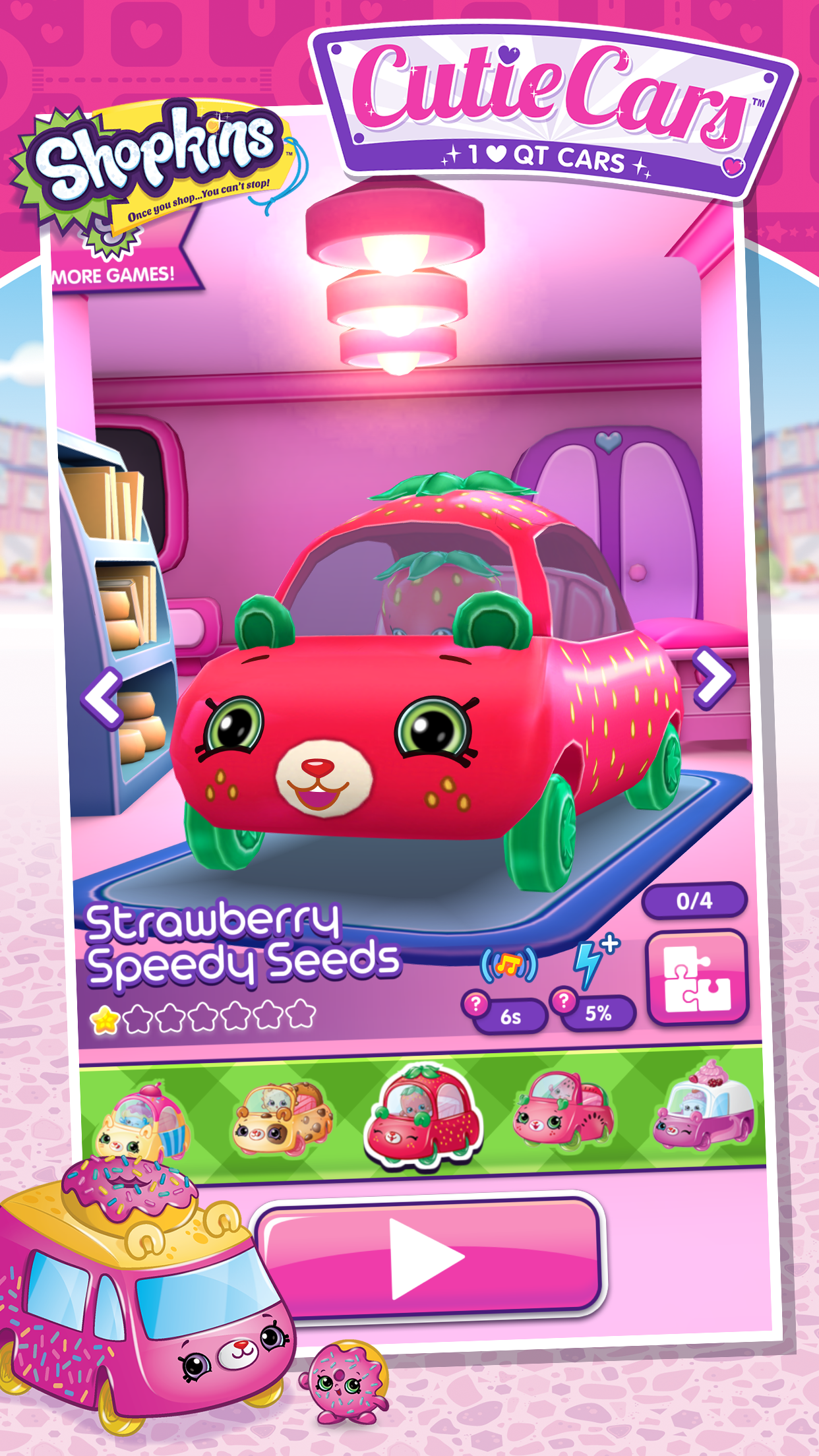 Shopkins: Cutie Cars 게임 스크린샷