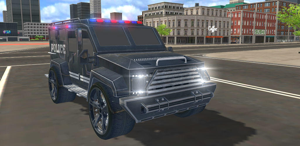 Banner of US Armored Police Truck Drive: Jogos de Carros 2021 