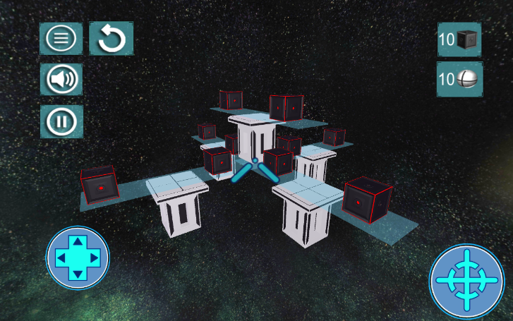Shoot down the cubes 3D - Space Ball Shooter Game Screenshot