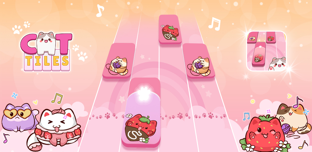 Banner of 고양이 타일: 귀여운 피아노 게임 2.1.12