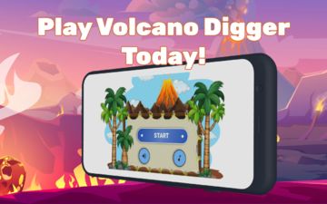 Volcano Digger Game Screenshot