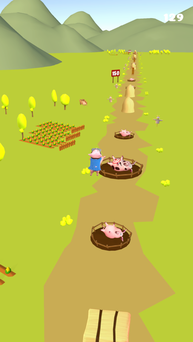 Piggy Jump: Trampolines Game Screenshot