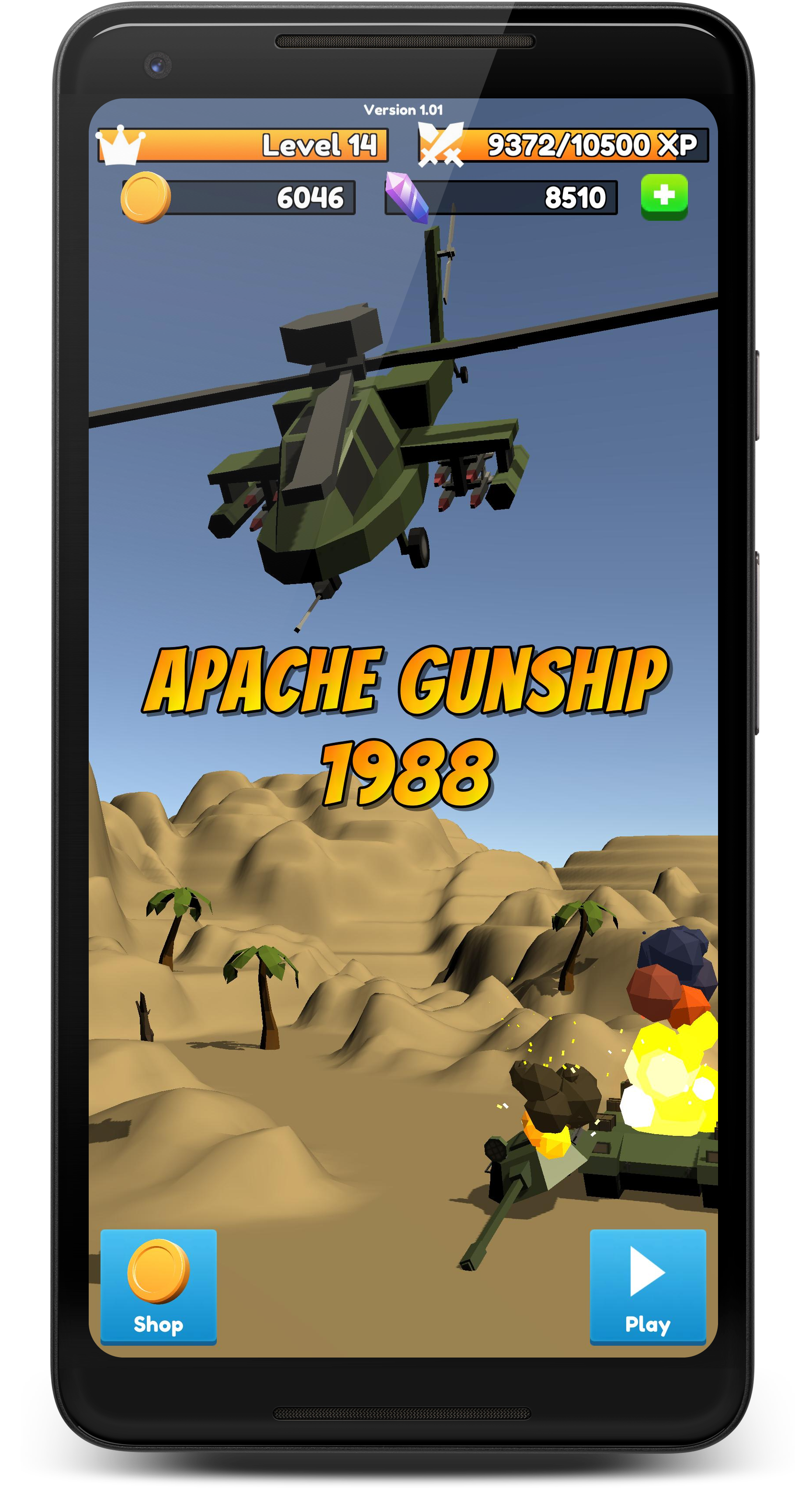 Screenshot 1 of Apache Gunship 1988 - 直升機射擊遊戲 