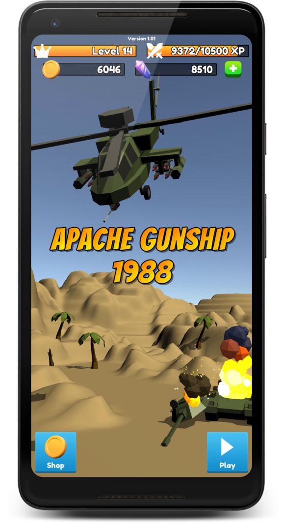 Apache Gunship 1988 - Helicopter Shooter 게임 스크린 샷