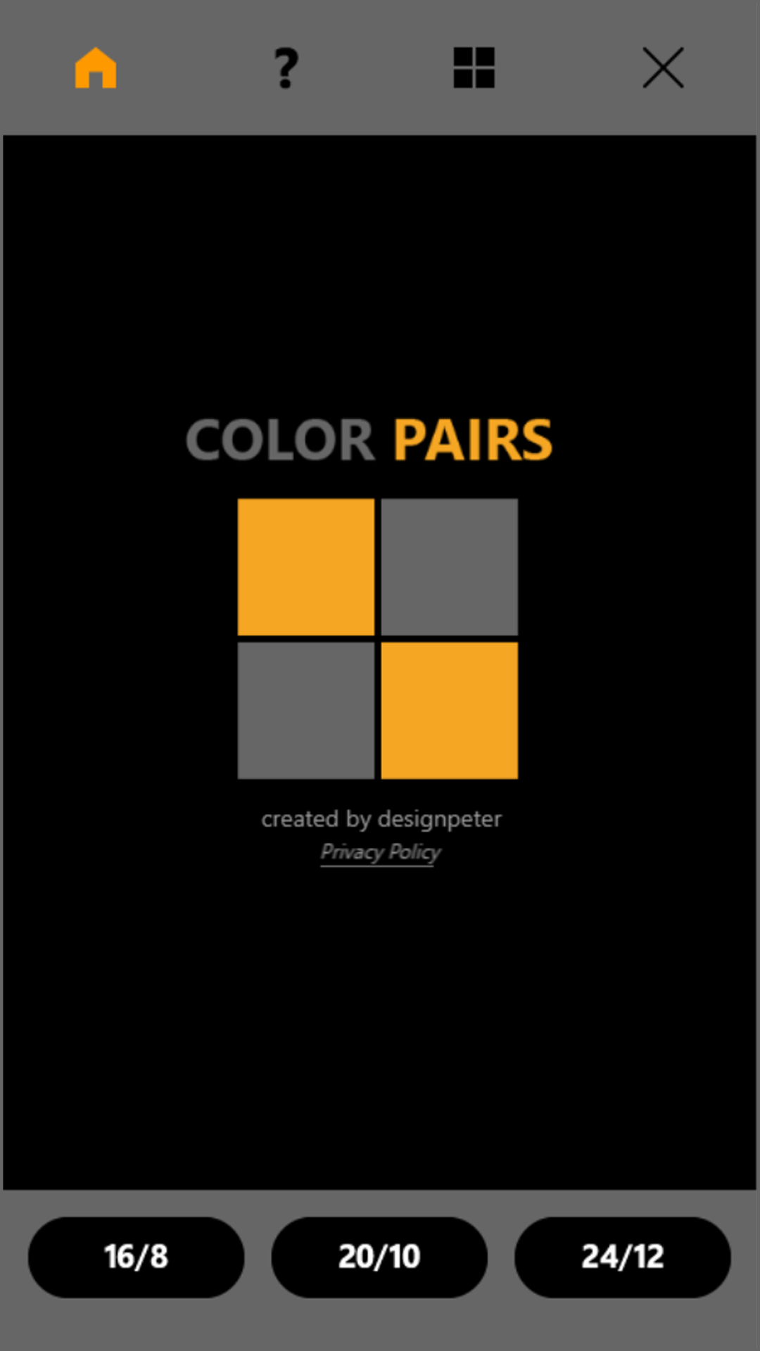 Peters Color Pairs Game Screenshot