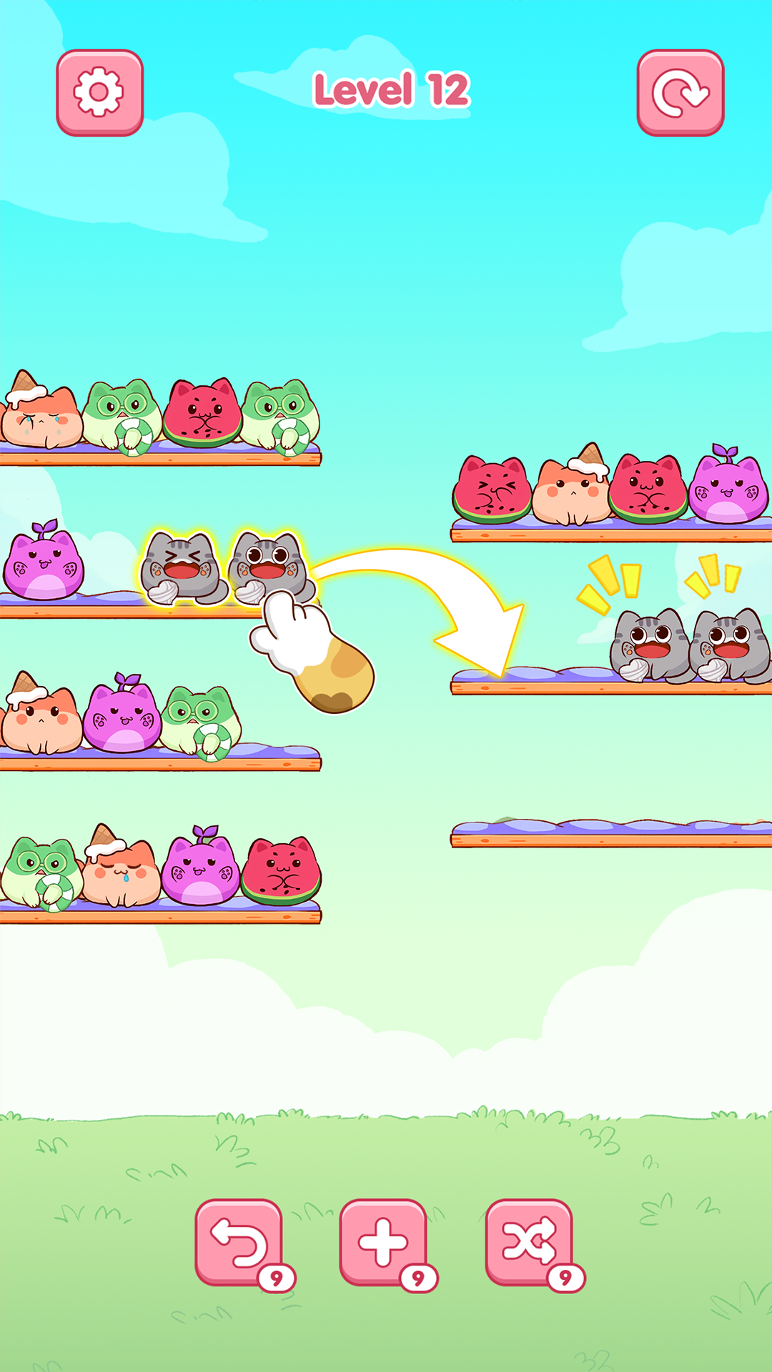 Meow Sort Game Screenshot