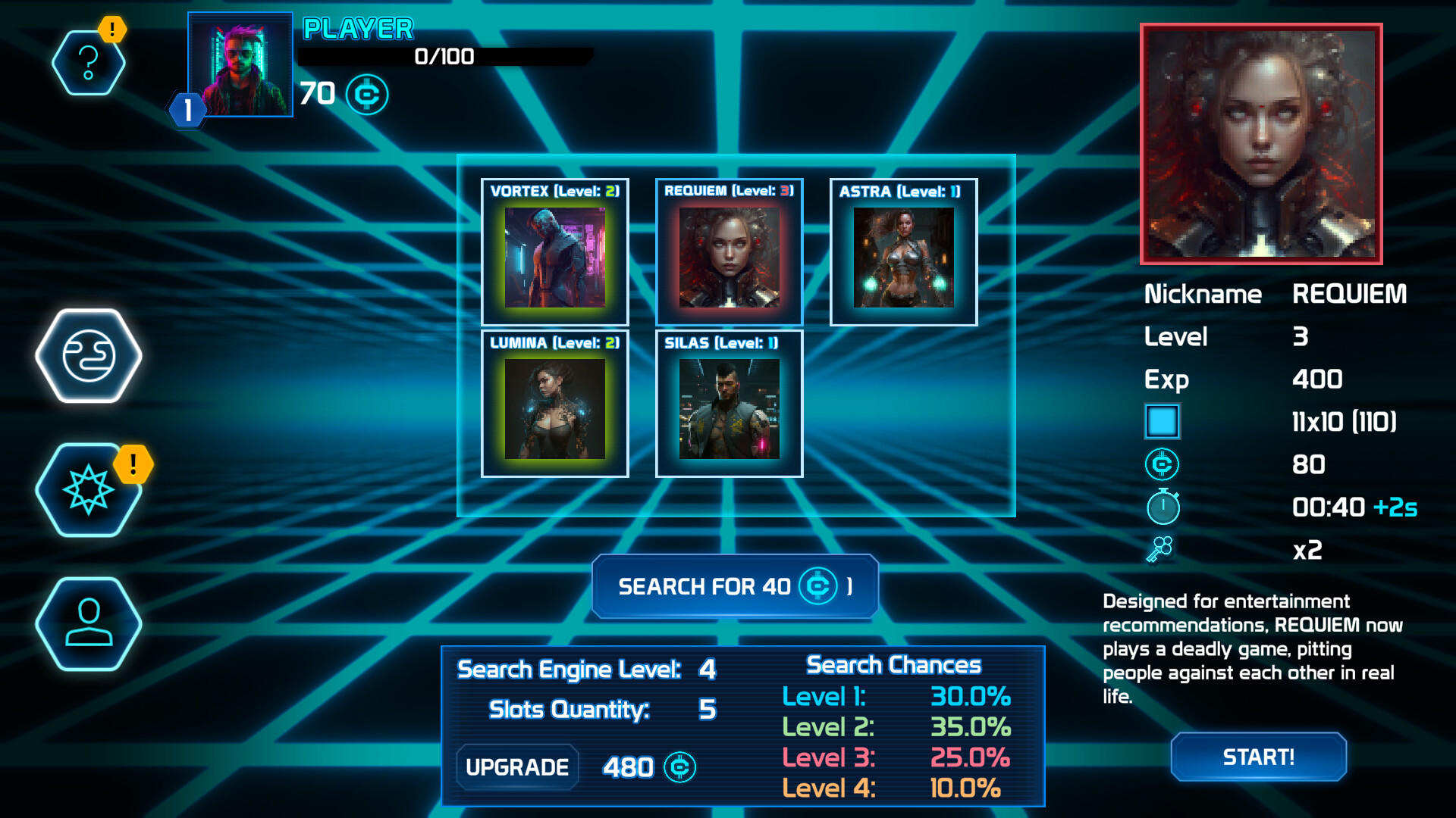 Screenshot of Neon Net