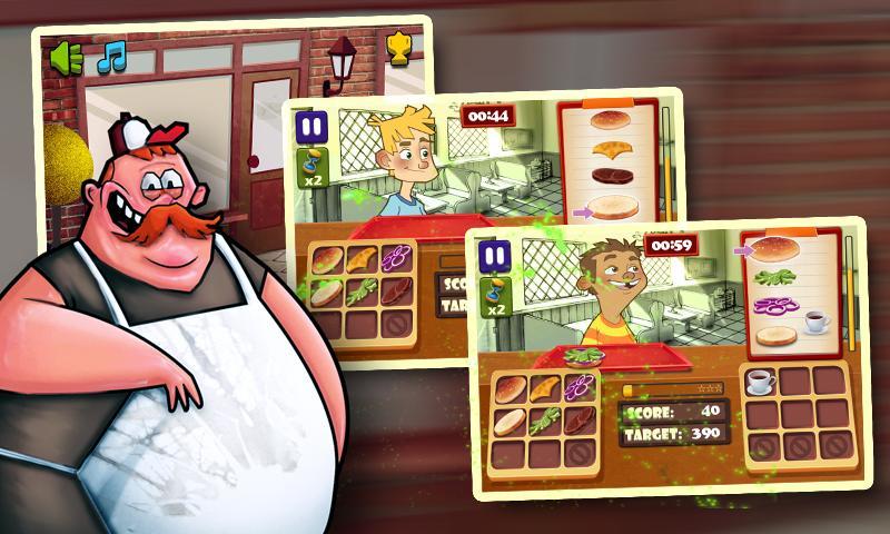 Papa's Burger Shop 게임 스크린 샷