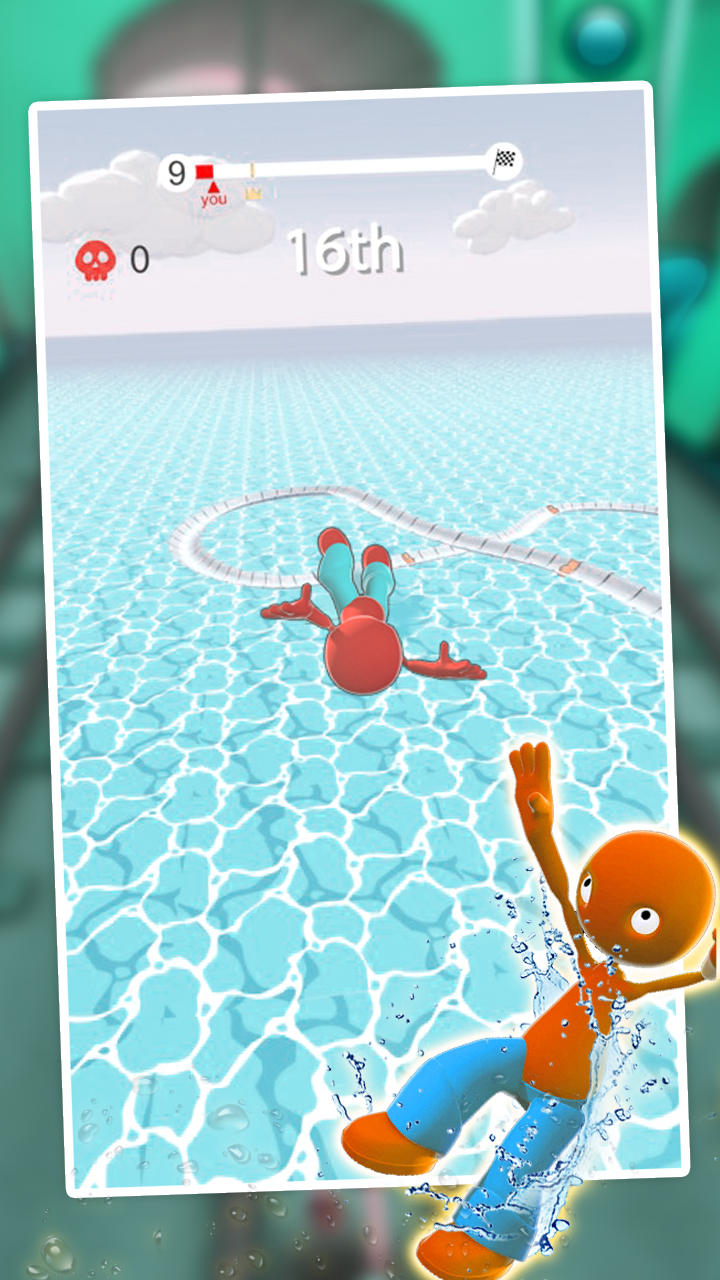 Waterpark Slide.io screenshot game