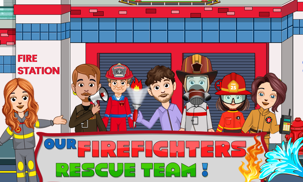 Captura de Tela do Jogo My Firefighter kids Fire Truck