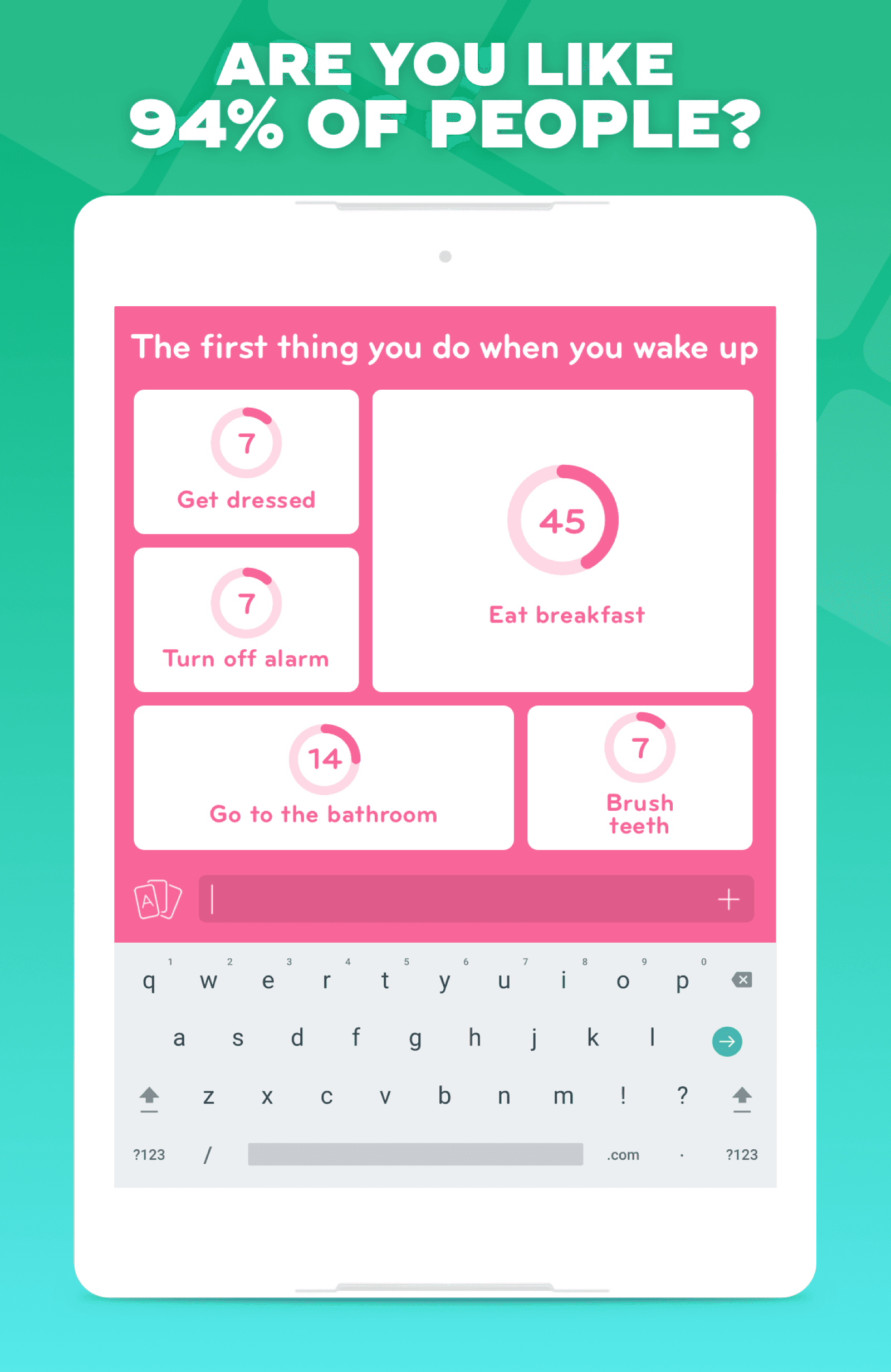 94% - Quiz, Trivia & Logic Game Screenshot