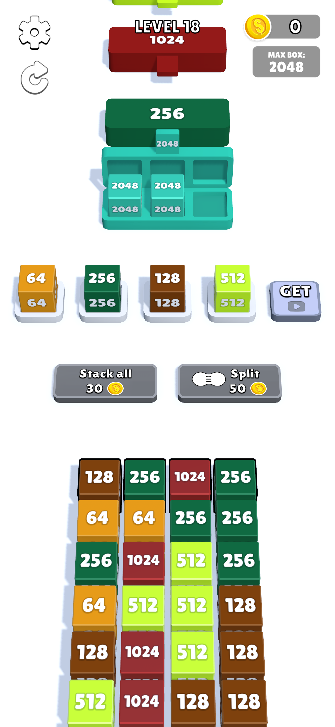 2048 Merge Jam Game Screenshot