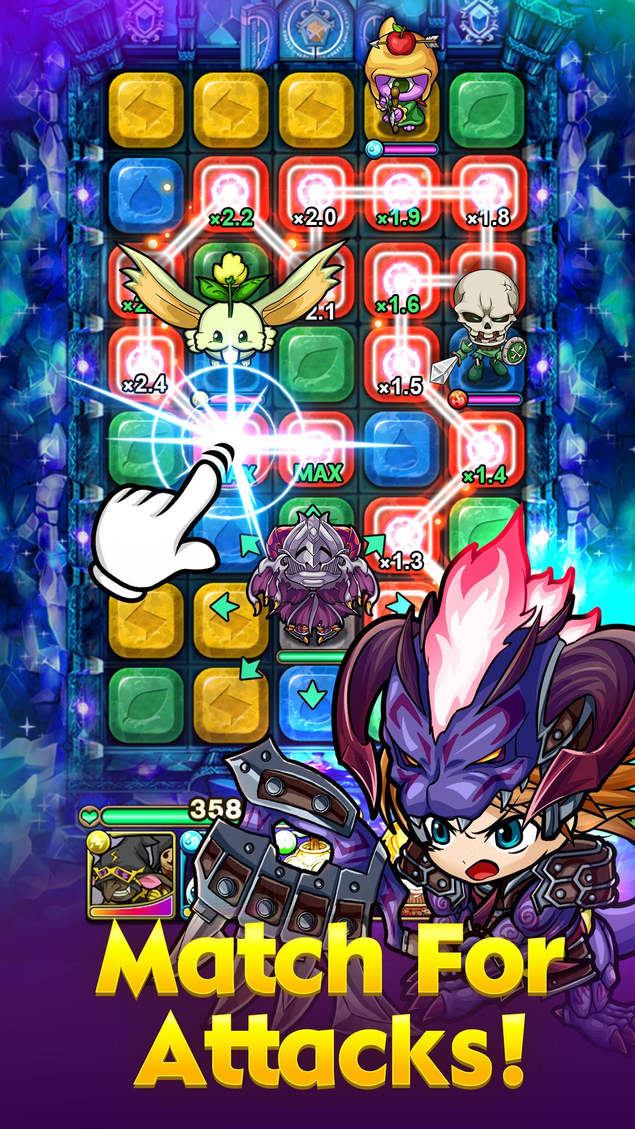 Скриншот игры Mega Monster Legends-Puzzle & RPG Adventure Game