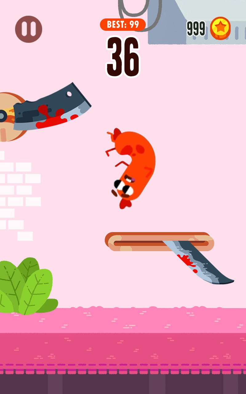 Cuplikan Layar Game Flappy Sausage