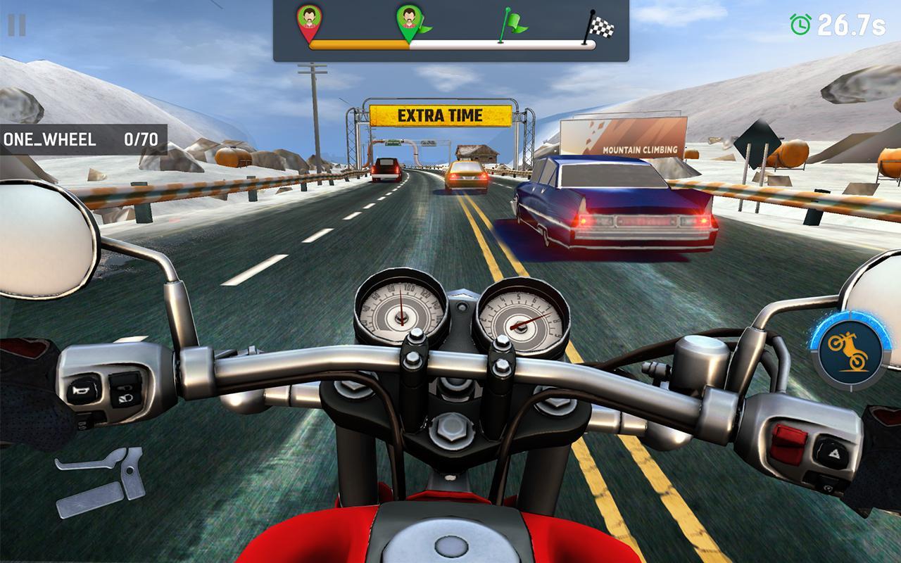 Screenshot 1 of Bike Rider Mobile: Rennduelle & Autobahnverkehr 1.00.2