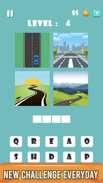 4 Pics 1 Word Fun Quiz Games Game Screenshot
