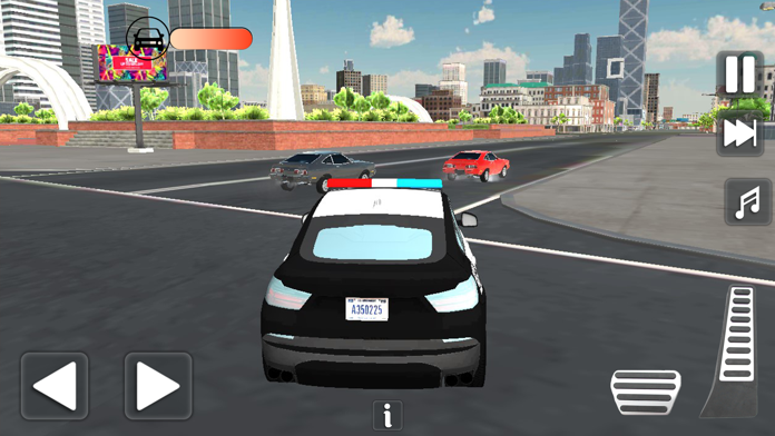 Police Car Chase Crime City 3D 게임 스크린샷