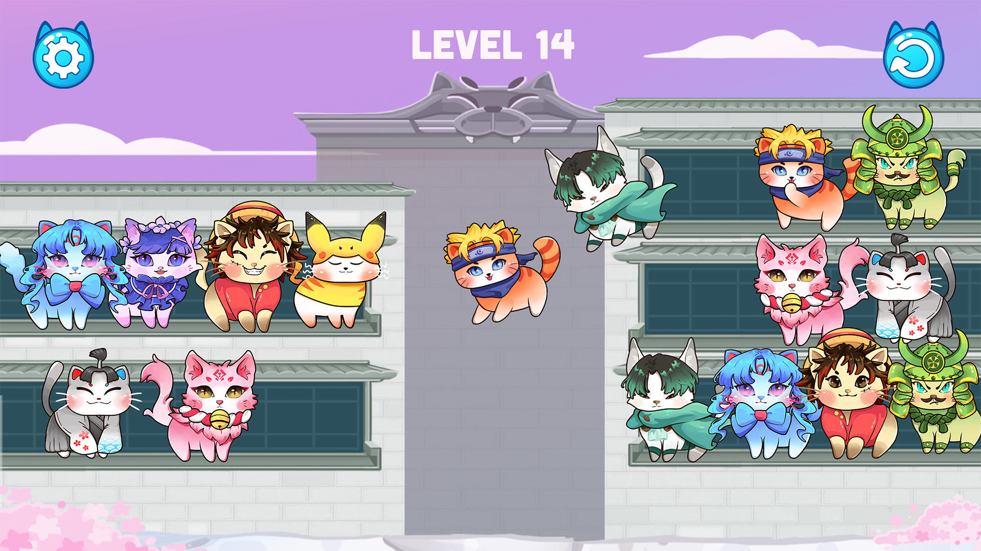 猫の並べ替え色：クラシックパズル ゲームのスクリーンショット