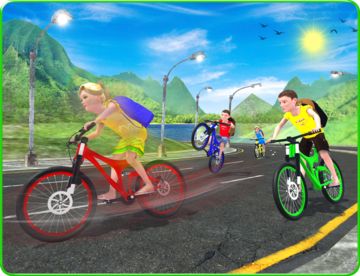 Kids School Time Bicycle Race Game Screenshot