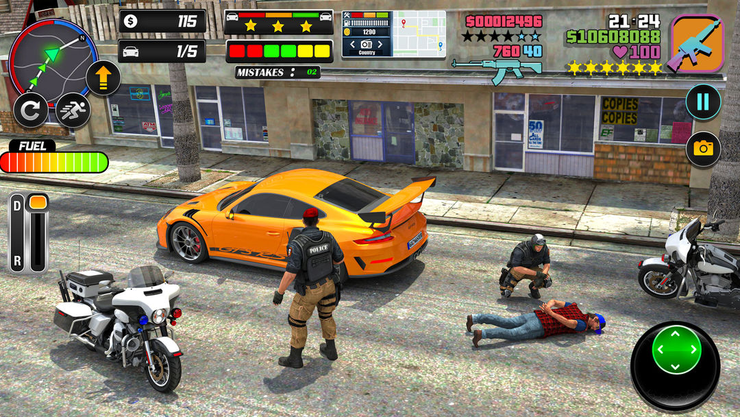 Screenshot of Bike Chase 3D Police Car Games