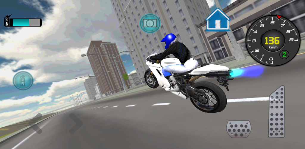 Banner of Motociclista veloce 3D 