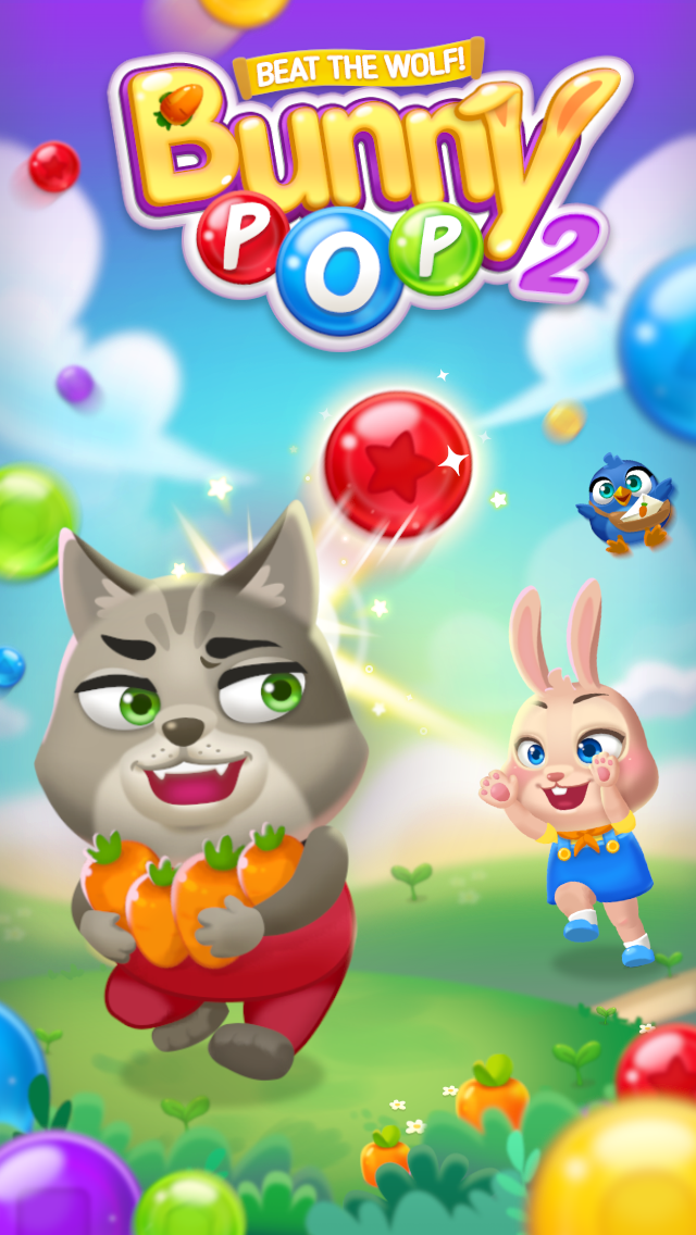 Bunny Pop 2: Beat the Wolf Game Screenshot