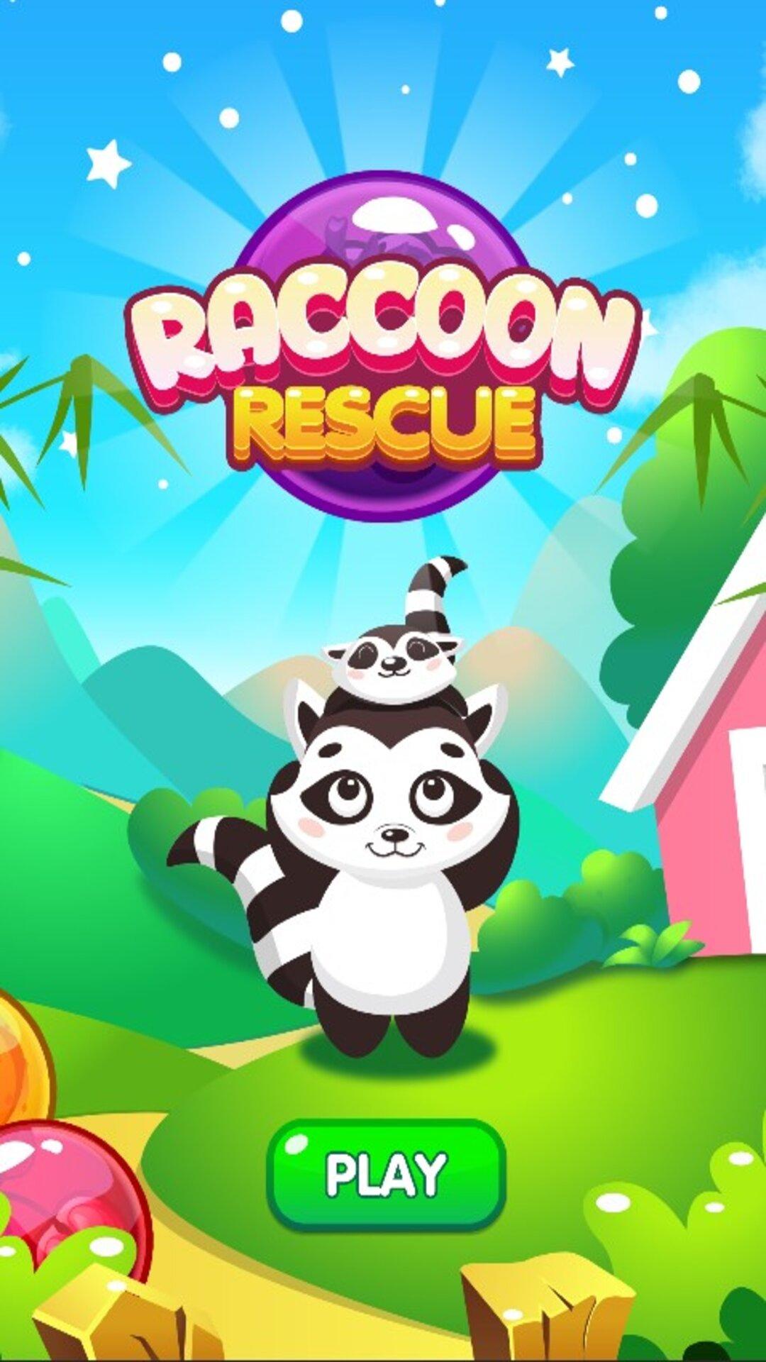 Скриншот игры Bubble Shooter Racoon Rescue