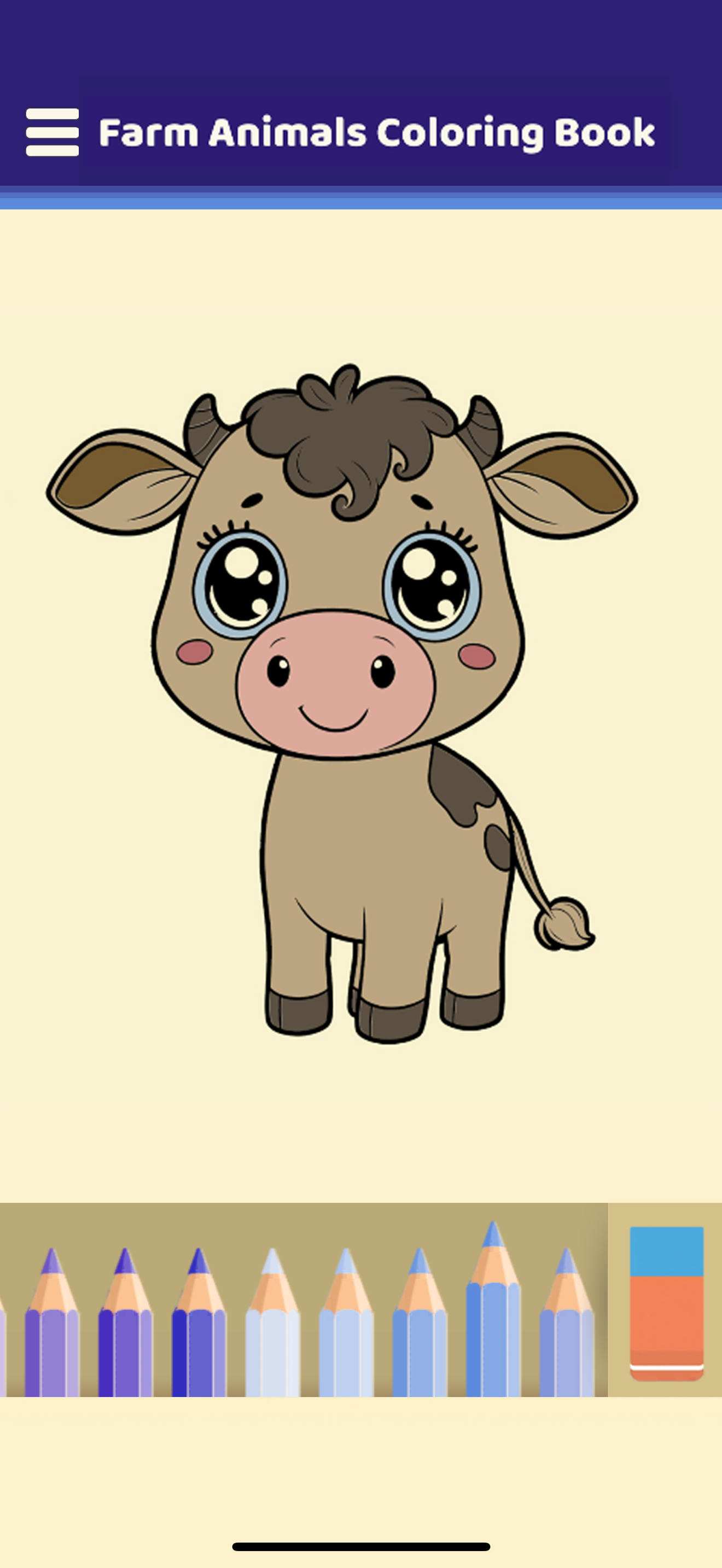 Farm Animals Coloring Book Game Screenshot