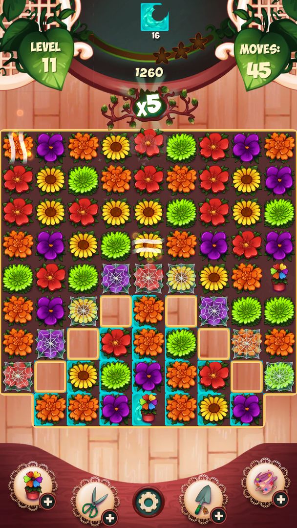 Screenshot of Flower Blossom Jam - A Match 3