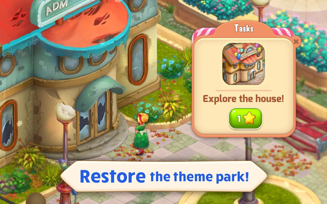 Matchland - Build your Theme Park遊戲截圖