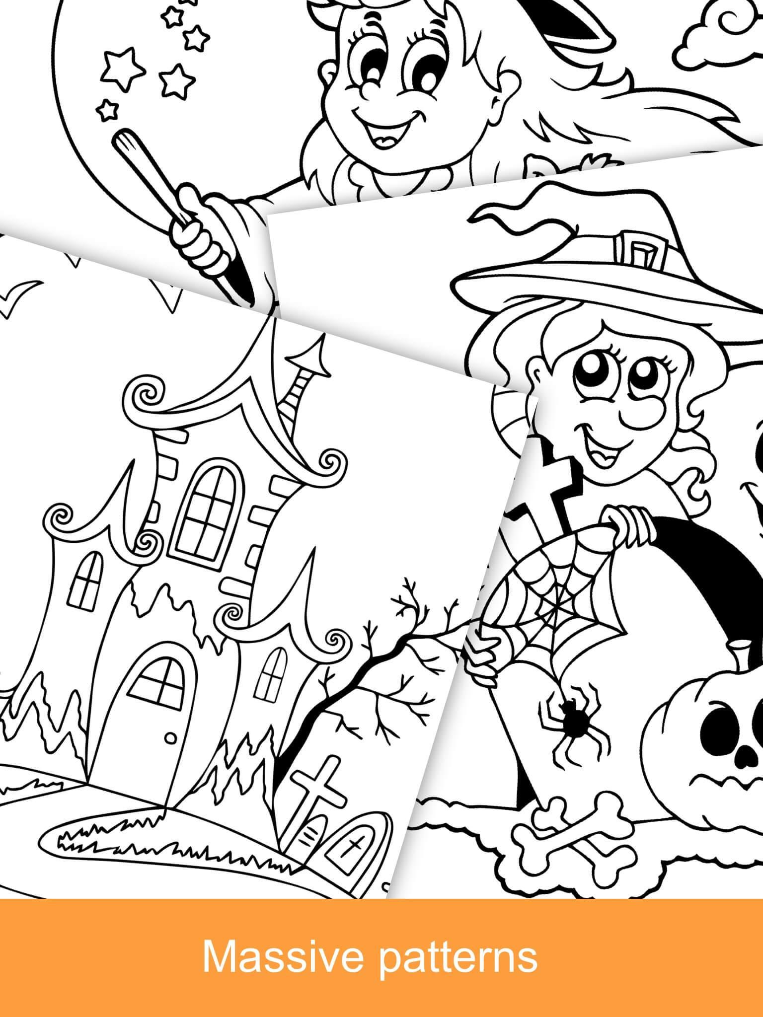Cuplikan Layar Game 2025 Halloween Coloring Books