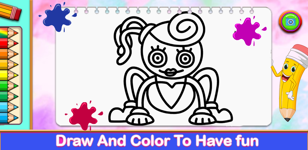 mommy long legs coloring book Game Screenshot