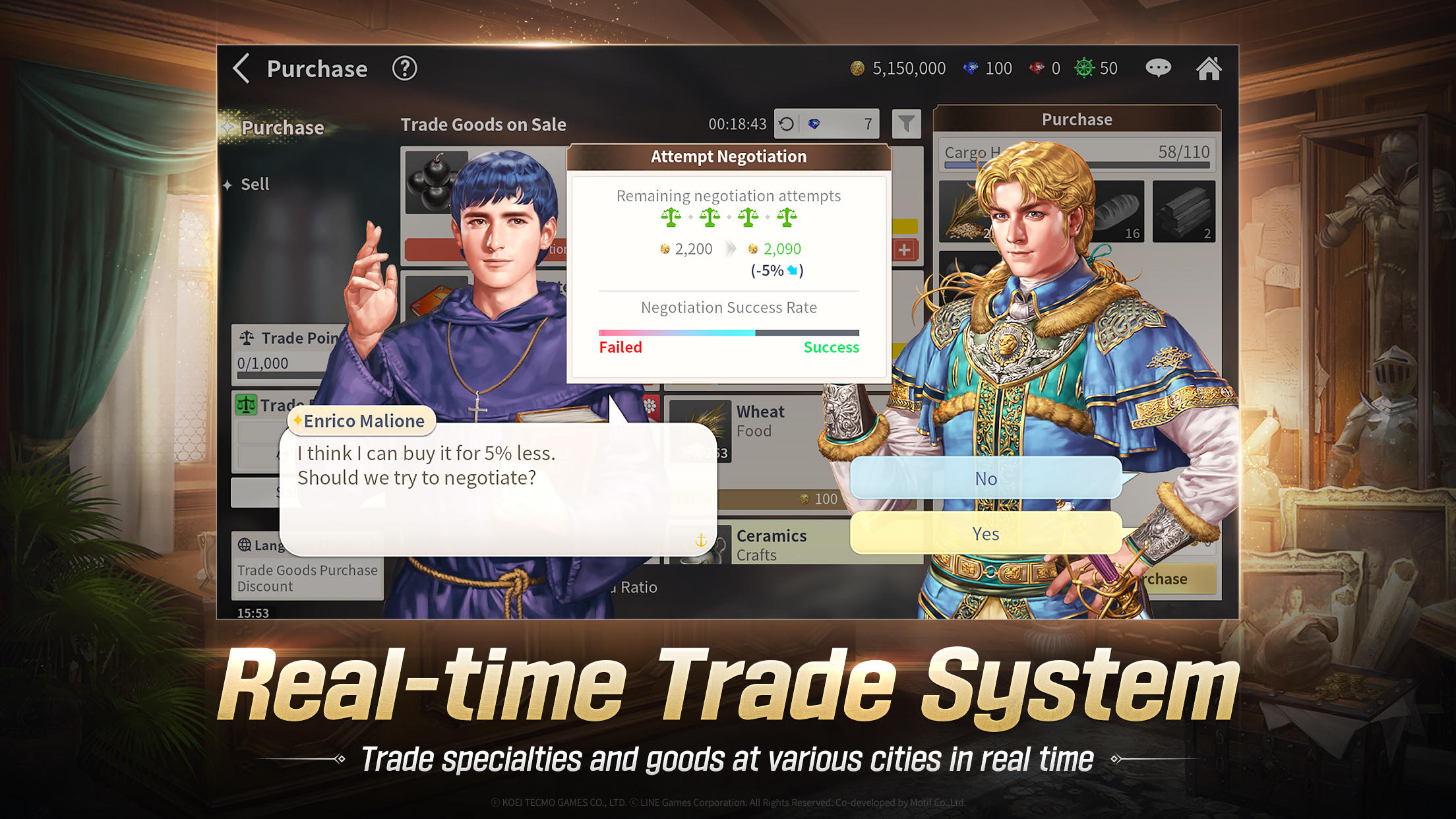 Uncharted Waters Origin Game Screenshot