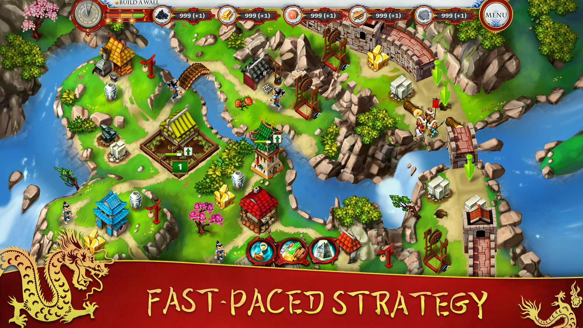 Cuplikan Layar Game Building the China Wall 2